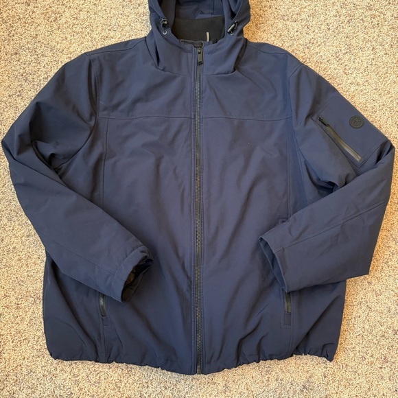 Mens Calvin Klein Winter Coat Snow Hooded  Faux Sherpa Lined Jacket XXL Navy - Picture 15 of 15